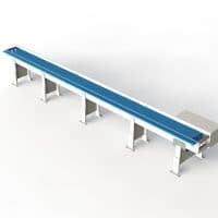 Model 2400 conveyor with offload. FEI Conveyors.