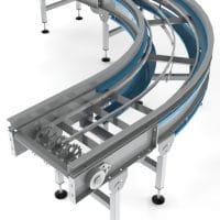 Close-up of model 2400 conveyor. FEI Conveyors.