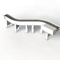 Model 2410 S-curve conveyor. FEI Conveyors.