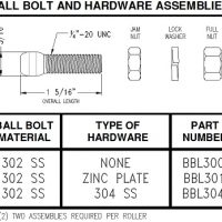 Light Duty Bolt Chart. FEI Conveyors.