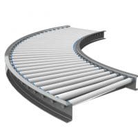 PVC curved conveyor. FEI Conveyors.