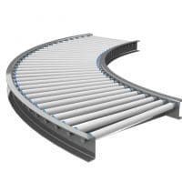 PVC curved conveyor. FEI Conveyors.