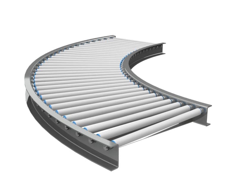 PVC curved conveyor. FEI Conveyors.