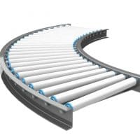 PVC curved conveyor. FEI Conveyors.