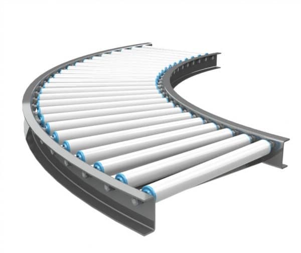 PVC curved conveyor. FEI Conveyors.