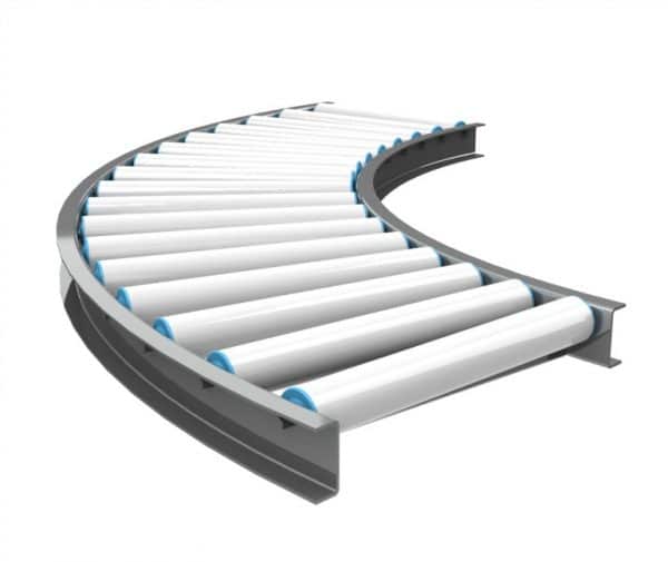 PVC curved conveyor. FEI Conveyors.