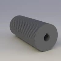Crowned and knurled face conveyor pulley. FEI Conveyors.