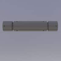 Flat knurled face conveyor pulley with double V. FEI Conveyors.