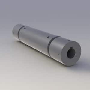 Flat face conveyor pulley with double V. FEI Conveyors.