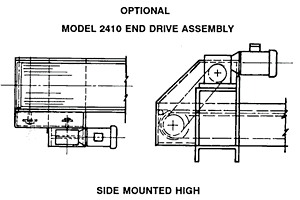 Model 2410 Side Diagram. FEI Conveyors.