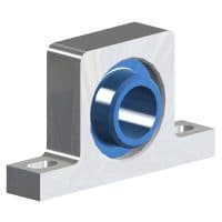 Pillow block flange mounted bearing. FEI Conveyors.